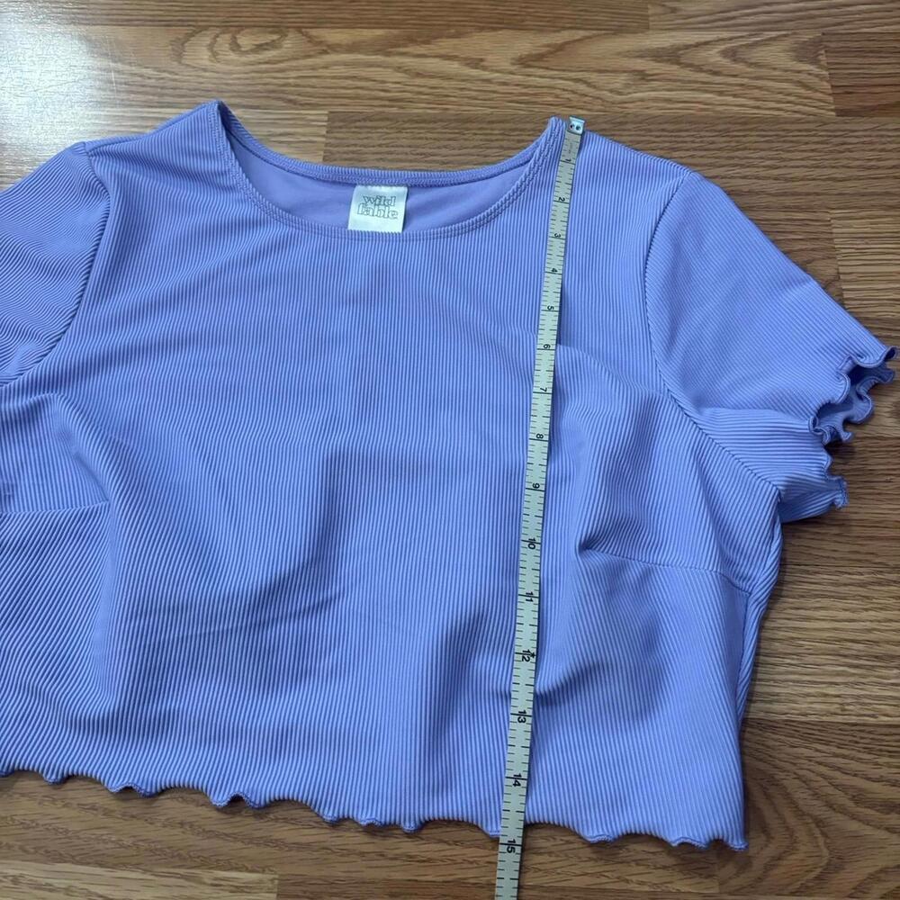 Wild Fable Crewneck Ribbed Cropped Top Size Medium - Picture 4 of 7